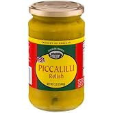 Norfolk Manor Piccalilli Relish 15.52oz (440g) 1 Pack | Tangy Mustard Pickle for Sandwiches, Cheeses, Cold Cuts and Corned Beef, Glass Jar, 1 Pack.