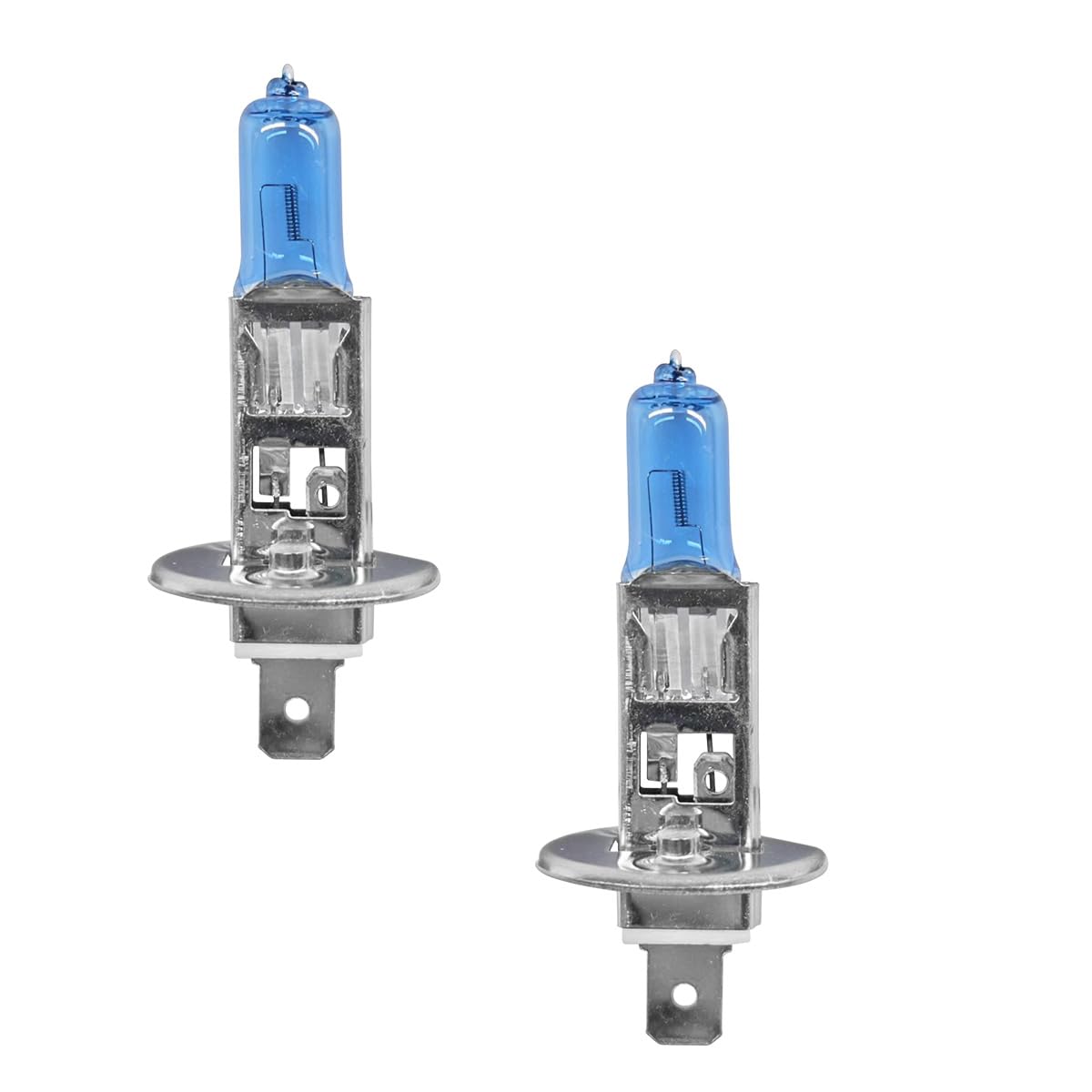 Photo 1 of 2PCS H1 Car Halogen Bulbs, 12V 100W White Bright High/Low Beam Automotive Fog Light Xenon Bulbs, Universal Plug and Play Headlight Halogen Capsule Lamp Replacement Accessories for Most Car, SUV (H1)