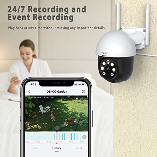 DEKCO 2K Security Camera Outdoor, WiFi Surveillance & Security Camera
