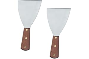 UPDATE INTERNATIONAL Stainless Steel Grill Scraper With Wooden Handle (Pack of 2)