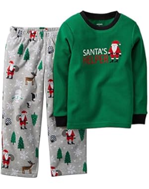 Baby Boys' Thermal & Microfleece Pajama Set (24 Months, Santa)