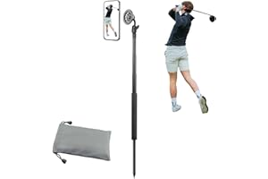 YKI Golf Monopod Selfie Stick with Ground Spike Stake, Golf Swing Analyzer Phone Holder, Magnetic Phone Holder Mount for Recording Golf Swing, Portable Mag-Safe Golf Phone Holder Stand