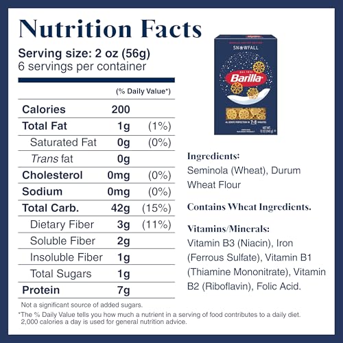 BARILLA LIMITED EDITION SNOWFALL PASTA, 12 OZ. BOX