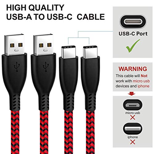 USB Type C Charging Cable 6.6FT 2Pack 3A Nylon Fast Charger Cord for Samsung Galaxy Fold Note 10 9 S8 S9 S10 Plus S10E 10E S10+,S20 Ultra S20+ 20 20+ LG Stylo 5 4 G6 G7 G8 Google Pixel 4 3a 4a XL