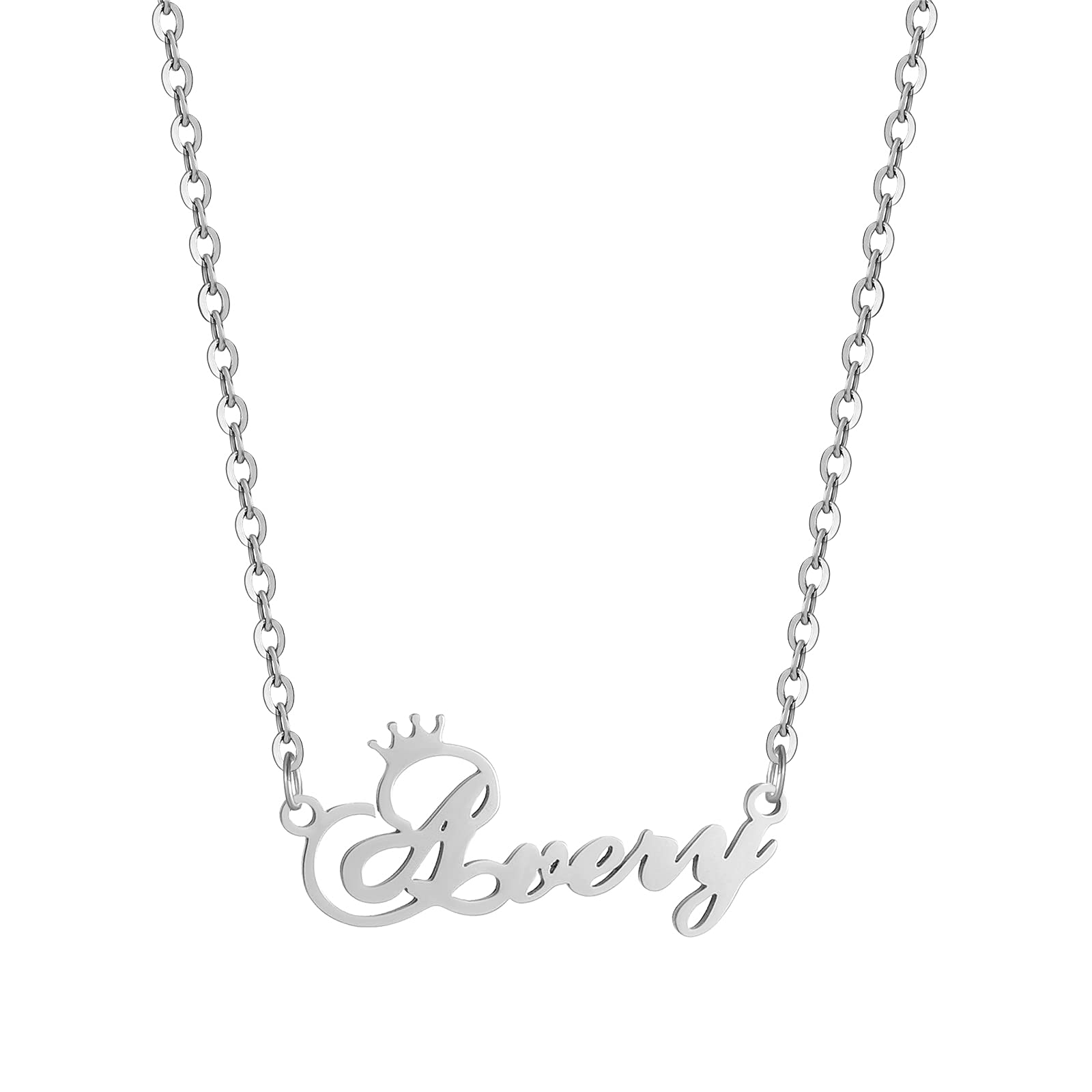 Custom Silver Name Necklace Personalized for