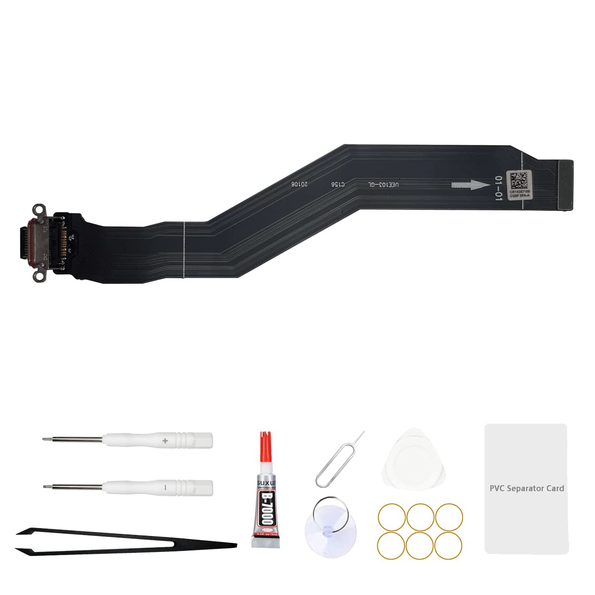 Eonpam Charging Port for OnePlus 8 Charger Port Replacement Microphone Headphone Jack with Repair Kit