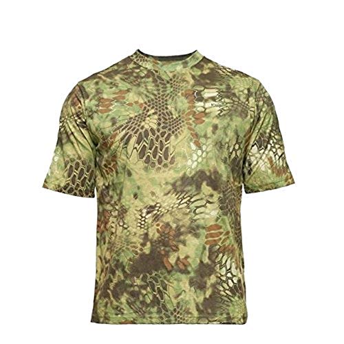 Kryptek Men’s Stalker Short Sleeve Hunting Shirt, 100% Cotton, Stealthy Camo Tee