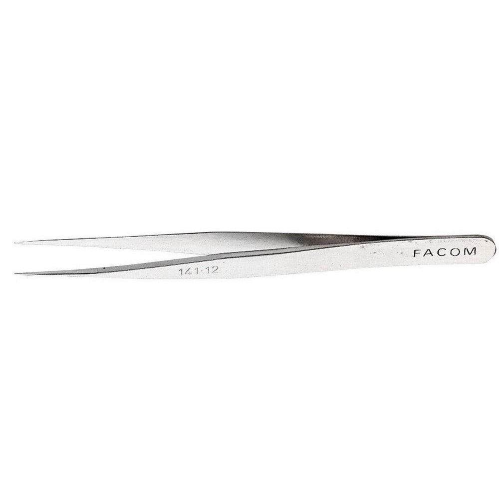 FACOM 141.12 "High Precision" Straight Very Pointy Model Tweezer, 130 mm Length