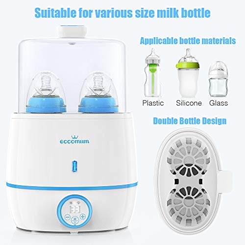 Baby Bottle Warmer & Bottle Sterilizer, 6in1 Double Bottle
