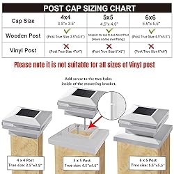 Dynaming 6 Pack Solar Post Lights, Outdoor