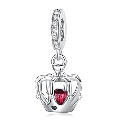 Doyafer 925 Sterling Silver Crown Pendant Beaded