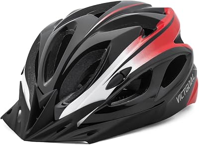 Victgoal Adults Bike Helmet with Detachable Magnetic Goggle Visor LED Light