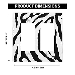 Pznen Light Switch Covers, Zebra Animal Skin
