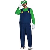 Disguise Men's Plus Size Luigi Deluxe Adult Costume
