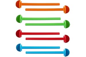 FOIBURELY 8 Canary Finch Budgie Bird Cage Universal Plastic Stand Perches Holders（5.7 Inches）