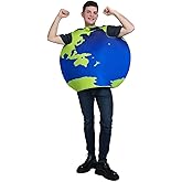PGOND Planet Earth Globe Costume, Adult World Map Outfit, Blue and Green