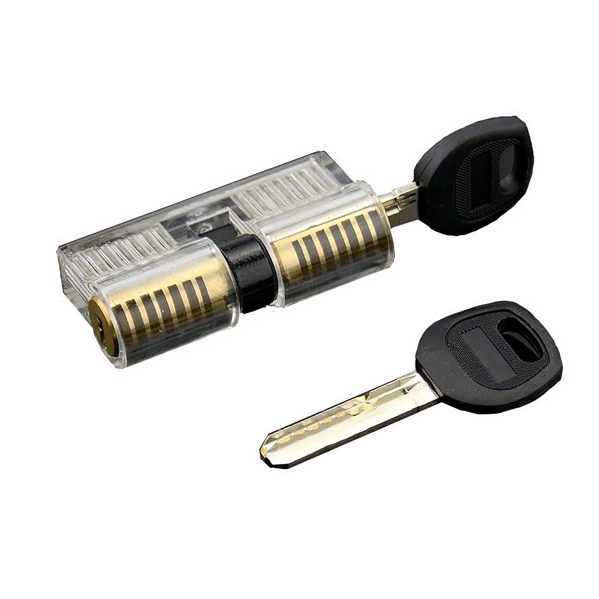 Padlock with Key Stainless Steel Transparent Keyed Padlocks Warehouse Container Garage Shed Shutter Padlock Gate Chain Lock,Style 7