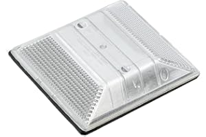 FIREHOSEDIRECT Peel-N-Stick White Reflective Road Driveway Marker - White Pavement Markers - White Reflective Road Marker