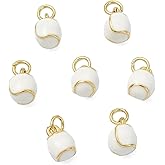 UR URLIFEHALL 10 pcs Brass Tennis Charms Real 18K Gold Plated Sports Charms for Jewelry Making Necklace Bracelet Craft Decoration Accessories