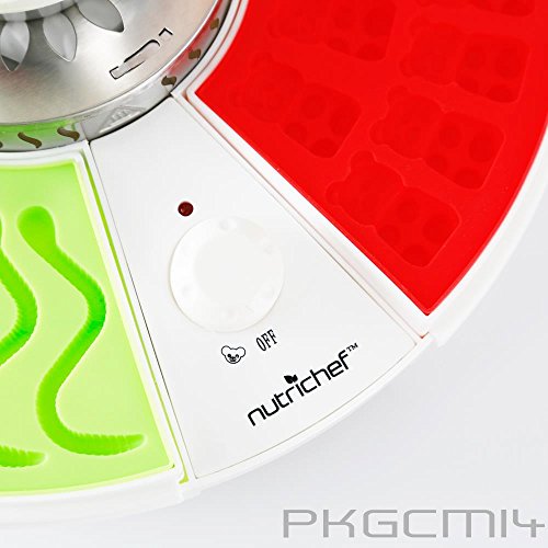 NutriChef Upgraded Gummy Maker Includes 4 Molds, Shaped Candy Reusable