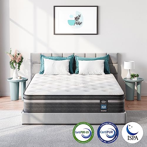 TeQsli Gel Pocket Spring Mattress 90 x 200 cm, 25 cm Height H3 Hardness, Ergonomic 9-Zone Mattress, Orthopaedic Spring Mattress with Gel Memory Foam, Oeko-Tex & CertiPUR Certified