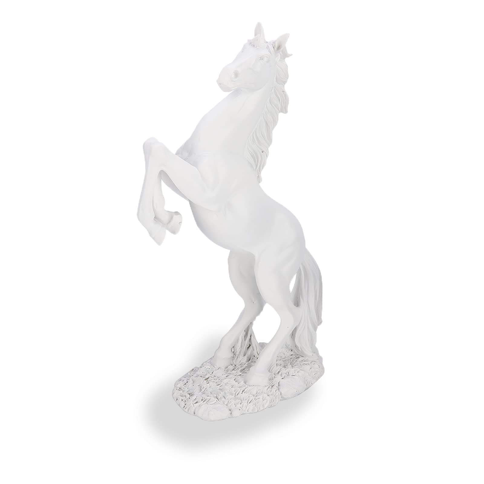 cigemay Standing Horse, Resin Statue Horse Figurine, Fighting Horse Sculpture, for Home Decor,Office Decoration, Animal Ornament Sculpture