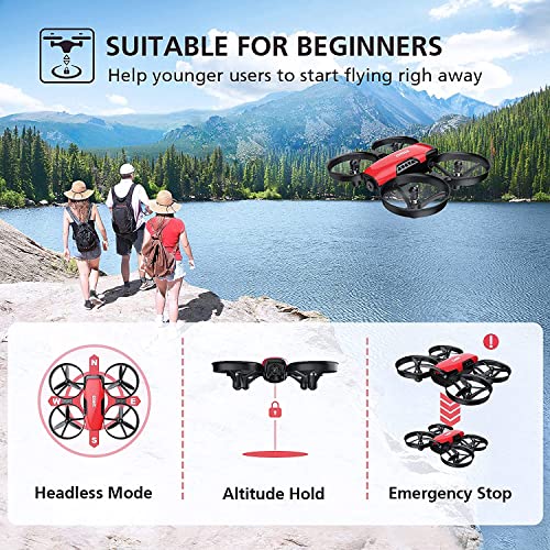 SANROCK U61W Drones with Camera for Kids Adult Beginner 720P HD & 2 Batteries, Mini Drone Toy