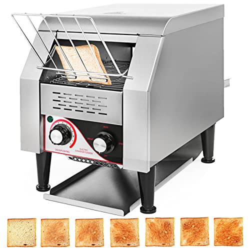 VEVOR Commercial Conveyor Toaster, 150 Slices / Hour, 1340W Stainless