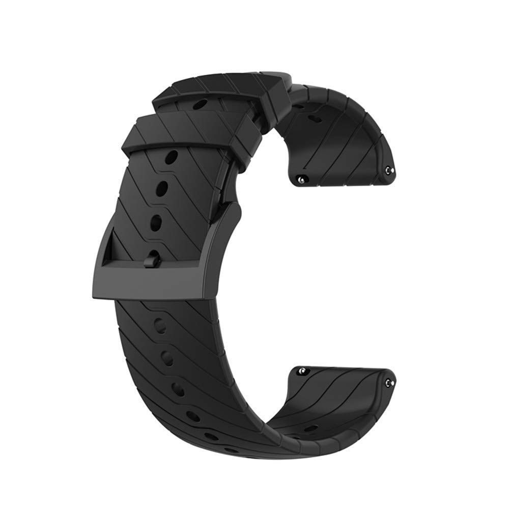Muovrto 24mm Strap for Suunto 7/9/9 baro, Replacement Band Watch Strap for Suunto D5/ Spartan Sport Wrist HR（Black）