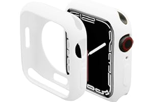 Miimall Apple Watch Series 7/8/9 41mm Case, White TPU Protective Cover for Compatible Devices