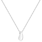 EVEYE S925 Sterling Silver Necklace For Women, Teardrop Pendant Necklaces, Pear Pendant Necklace Jewelry Minimalist style Gift