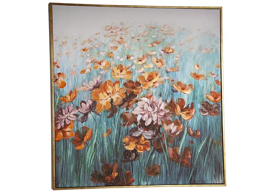 CUADRO OLEO FLORES C/MARCO
