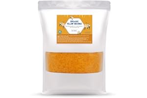 Aku Tonpa 2 LB Yellow Pure Beeswax Pellets, Triple Filtered Bees Wax for Skin, Face, Body, Hair Care, DIY Creams, Lotions, Lip Balm, Canning, Candle and Soap Making Supplies