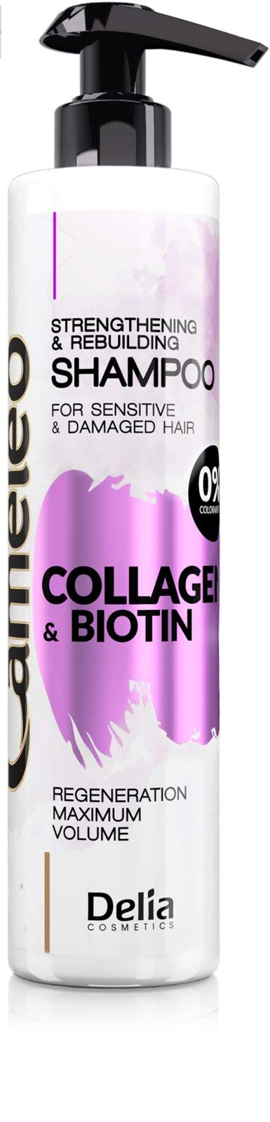 Cameleo - Collagen & Biotin Strengthening and Rebuilding Hair Shampoo for Sensitive & Damaged Hair, 250ml