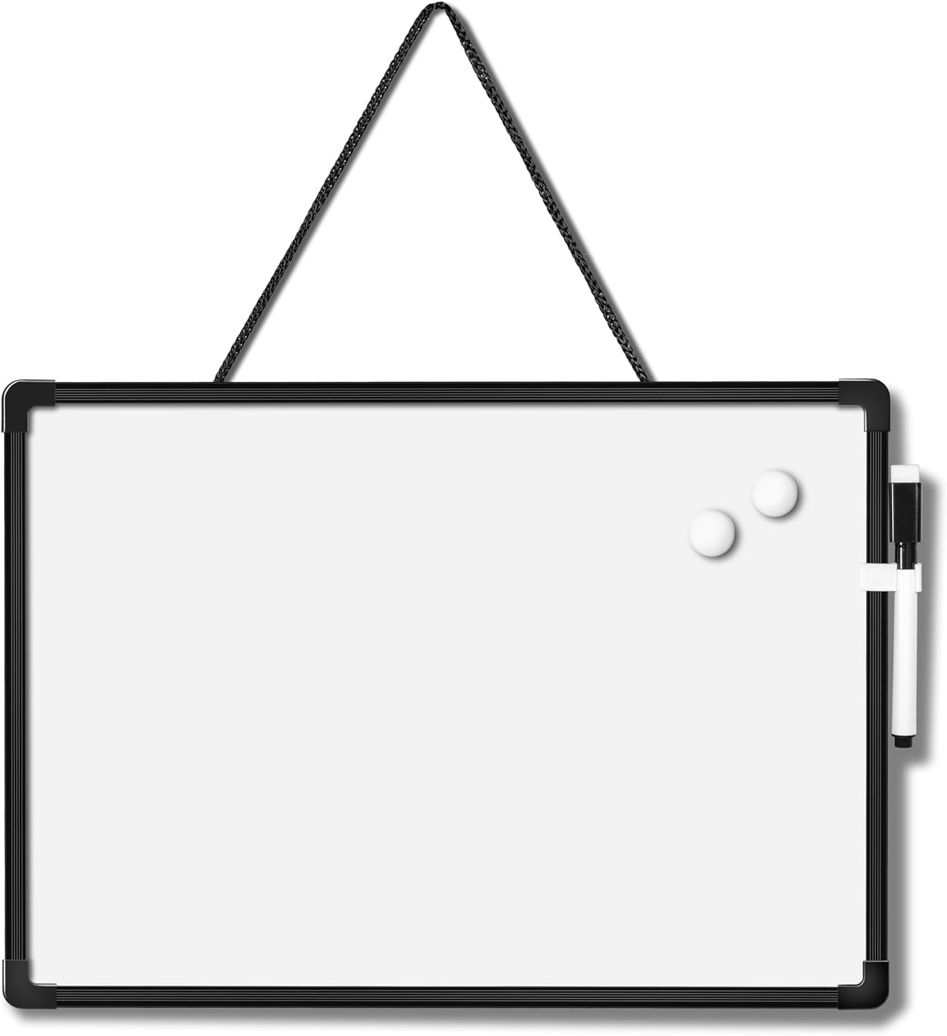 Photo 1 of Double-Sided Small White Board 14" x 11", Dry Erase Board for Wall, Black Frame Mini Hanging Whiteboard for Home School Office