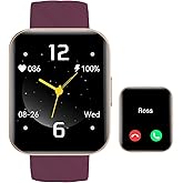 Smart Watches for Men Women (Answer/ Make Calls) Compatible with iPhone Android Phones, 1.85" Smartwatch Fitness Tracker with 100+ Sports Heart Rate Monitor Pedometer Sleep Tracker Waterproof (Purple)