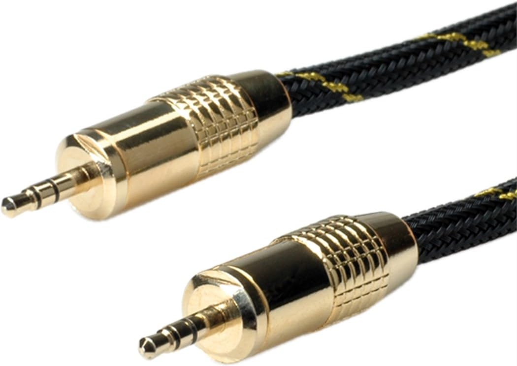 Roline 10m Male to Male Gold 3.5mm Audio Connection Cable