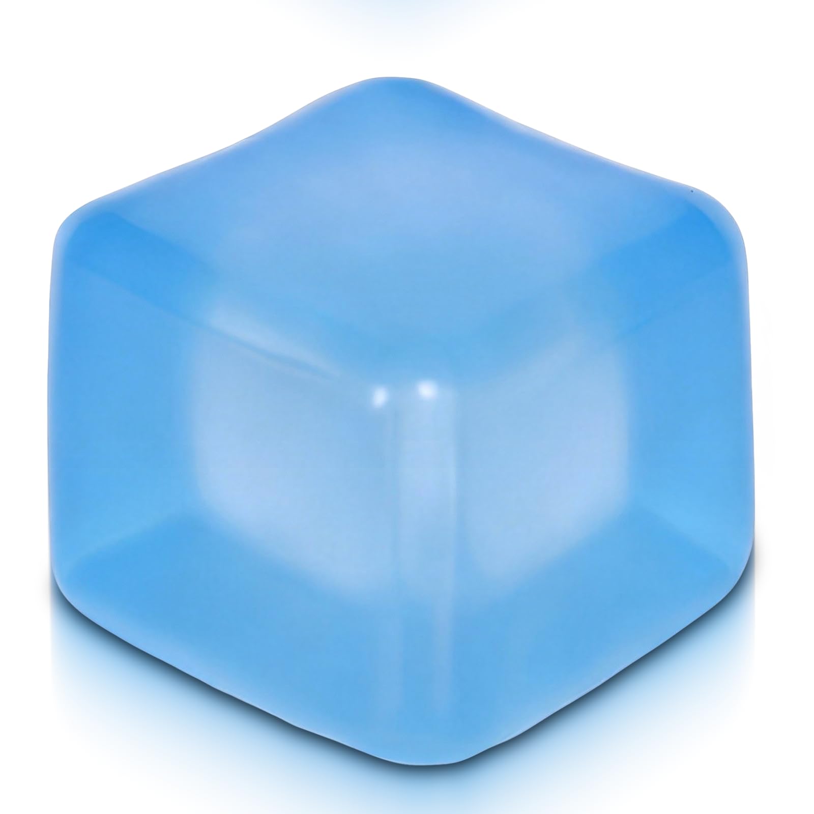 Djyxoglyn Adult-Size 7cm Stress Cube – Larger Than Mini Squishy Cubes, Slow-Rise Sensory Fidget for Stress Relief, Focus & Light Hand Exercise – Safe for Ages 3+ (Blue)