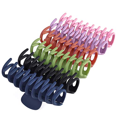 6Pcs Large Hair Claw Clips For Women,Big Hair Claw Clips Strong Hold