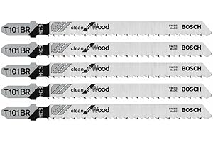Bosch T101BR 4-Inch 10-Tooth Jig Saw Blades, 5 Pack
