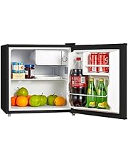 Midea WHS-65LB1 Compact Single Reversible Door Refrigerator, 1.6 Cubic Feet(0.045 Cubic Meter), Black