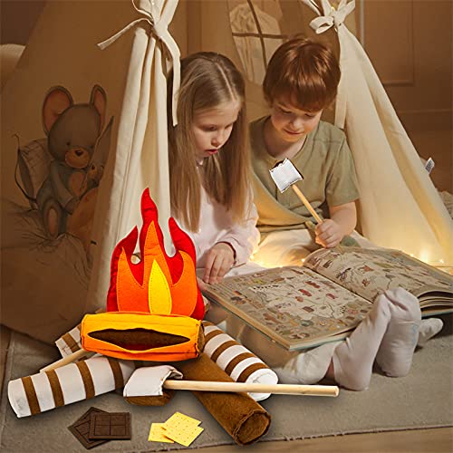 Kids Camping Toys Plush Toy Campfire,Dramatic Play Toys For Preschool