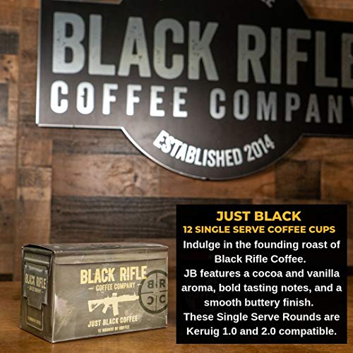 Black Rifle Coffee Company JB "Just Black" Coffee Rounds for Single