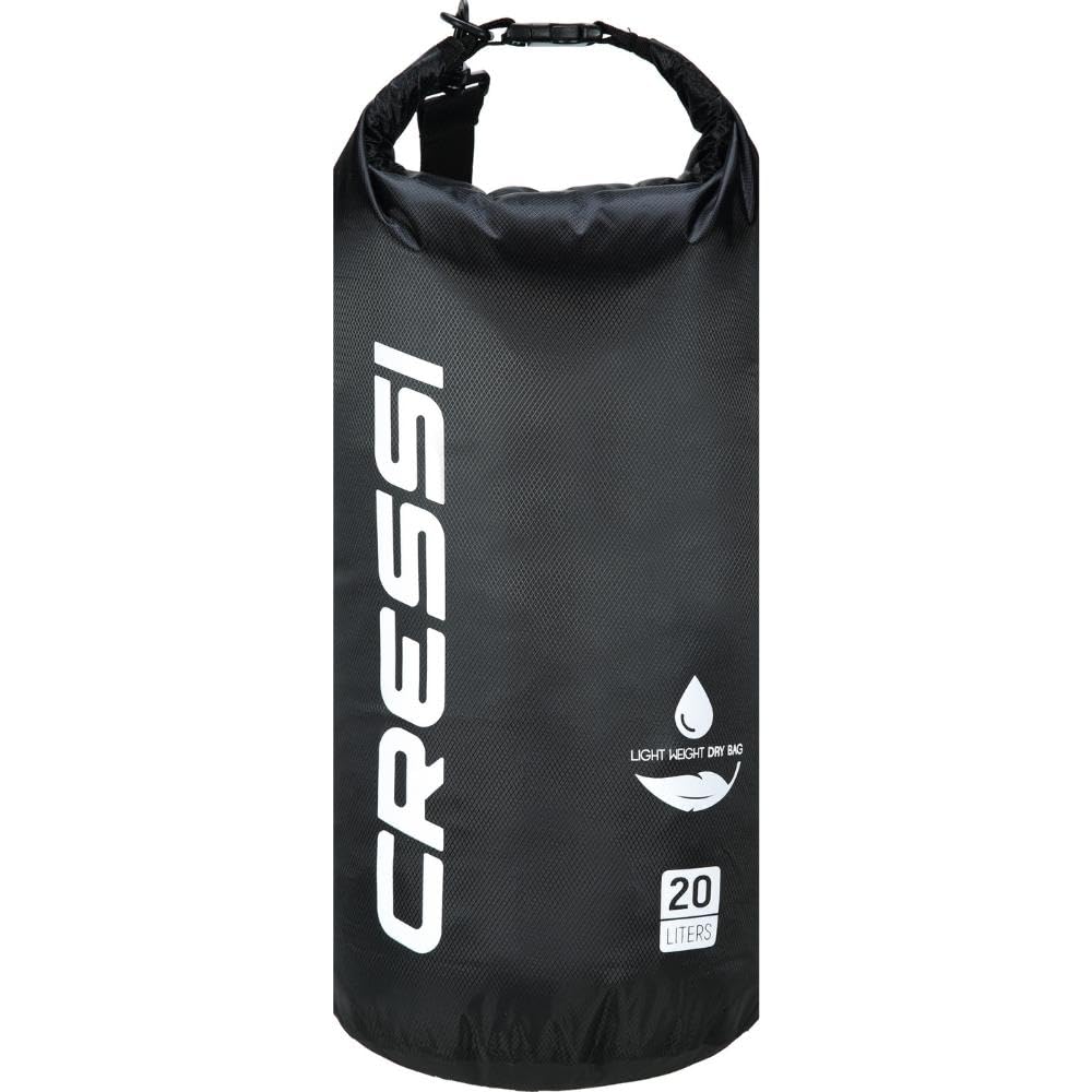 Cressi Unisex Adult Ultralight Waterproof Bags - Black, 20 Litre