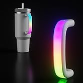 6 Colors LED Light-Up Tumbler Handle for Stanley 40oz/30oz, Comfortable Water Bottle Handle for Stanley Tumbler-Compatible with 40oz Stanley Cup Accessories, Use for Outdoor, Christmas Party (Frost)