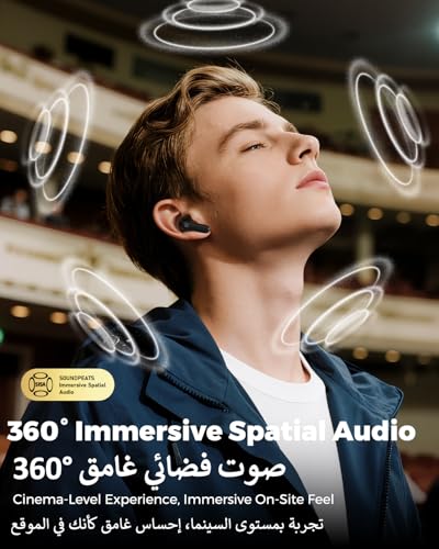 SoundPEATS Q3 Pro Bluetooth Earphones with 38dB ANC, 13mm Drivers with Powerful Bass Wireless Earbuds, BT 6.0 Earbuds Noise Cancellation, 42H, 4 Mics AI ENC Call, IP55, Fast Charge, App Customize EQ