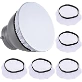 5 Pieces 7 Inches/ 18 cm Standard Diffuser Light Sock Cloth ​White Lampshade Reflector Lamp Sock for Studio Strobe Reflector
