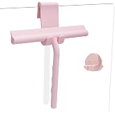DEOFUXT Silicone Shower Squeegee for Glass Doors Window Squeegee for Walls, Sink, Mirror, Bathroom, Car Window Cleaning - Pink