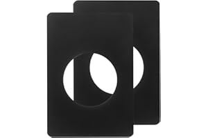 uxcell 1 Set 130x90mm / 5.12"x3.54" Door Knob Reinforcement Plate, Stainless Steel Door Hole Cover Lock Repair Plate for Door