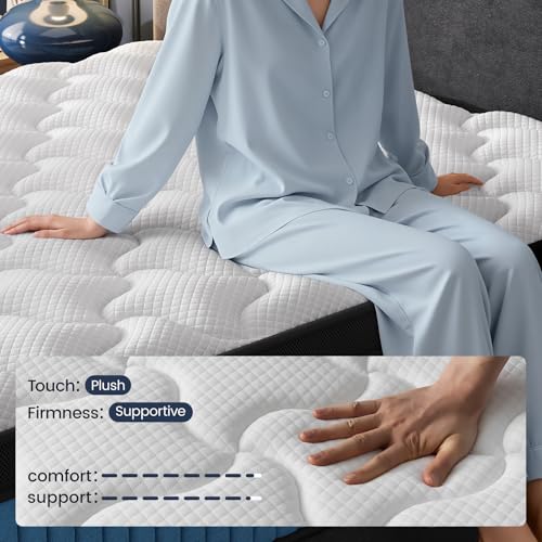 BedStory Medium Firm Twin Mattress, 12 Inch Upgraded Deep Sleep Hybrid Mattress with Extra Support, Single Bed in a Box for Spine Alignment ＆ Pressure Relief, CertiPUR-US Certified, 365-Night Trial
